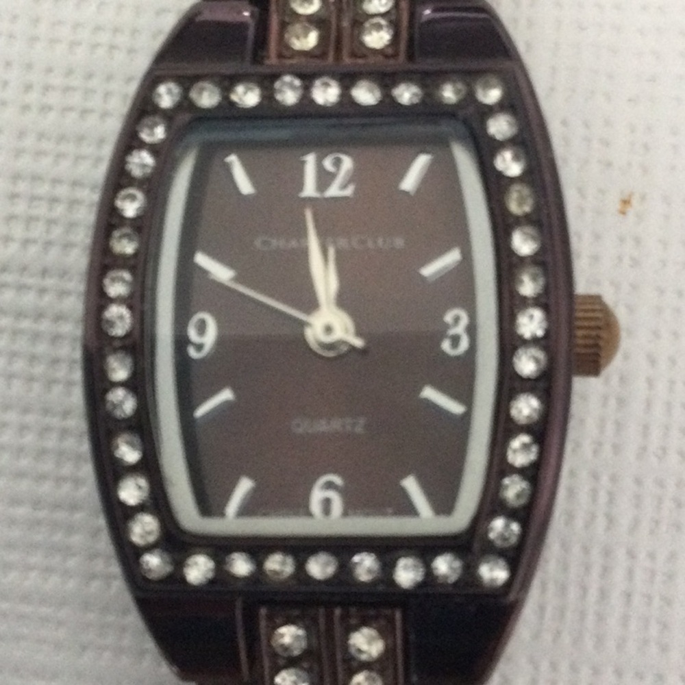 Woman’s Charter Club Watch color brown with rhinestone for a small wrist #20